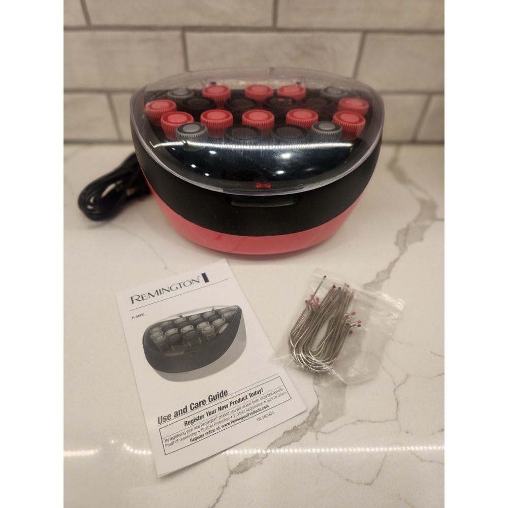 Remington Ionic Protective 20 Velvety Curlers Hot Rollers H-5600 3 Sizes W/Clips